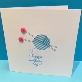 Mother's Day Knitting Card - Mothers Day Card - Mother