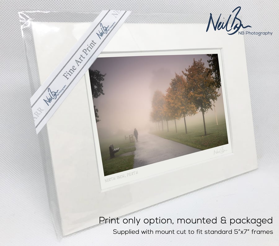 Foggy North Inch, Perth, Scotland - A6 (7" x 5") Unframed Print