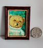 Teddy Bear in a Jumper Miniature Oil Painting 