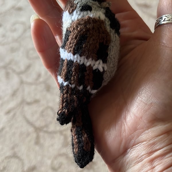 House Sparrow bird  hand knit tree decoration 