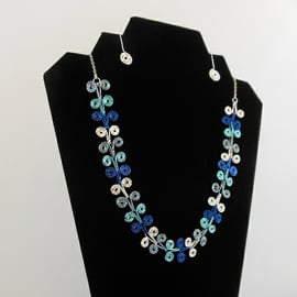 Deco spiral necklace