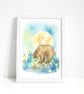 A Bear Called Bertie - Illustrated Art Print by Lizzie Martell - Image 3