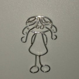 A pendant from a childs drawing in sterling silver. Perfect for Mothers day