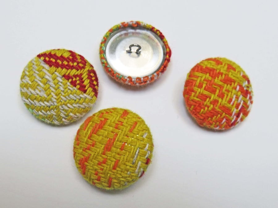 Yellow and Orange Covered Buttons