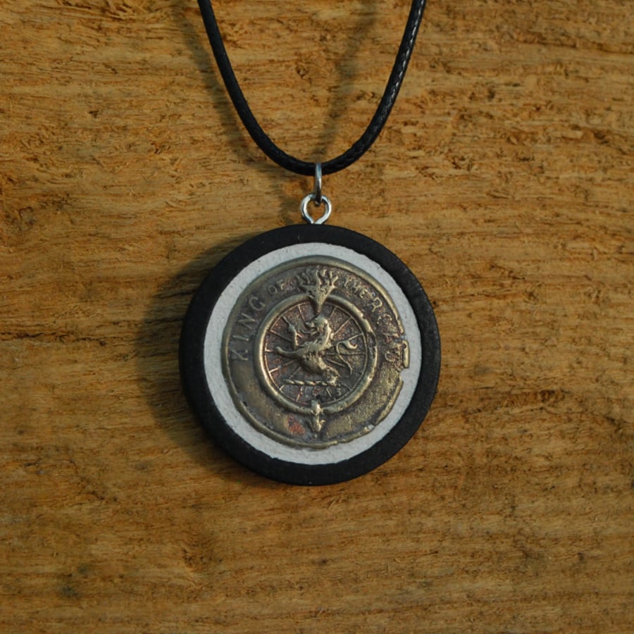 King of the Road medallion pendant 