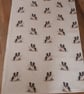 Border Collie Dog Tea Towel. Natural Linen look.   - Image 2