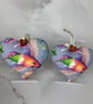 Handmade hummingbirds hanging fabric hearts set of 2 - Image 5