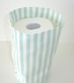 Toilet Roll Holder 2 Loo Roll Storage Basket Duck Egg Striped - Image 4