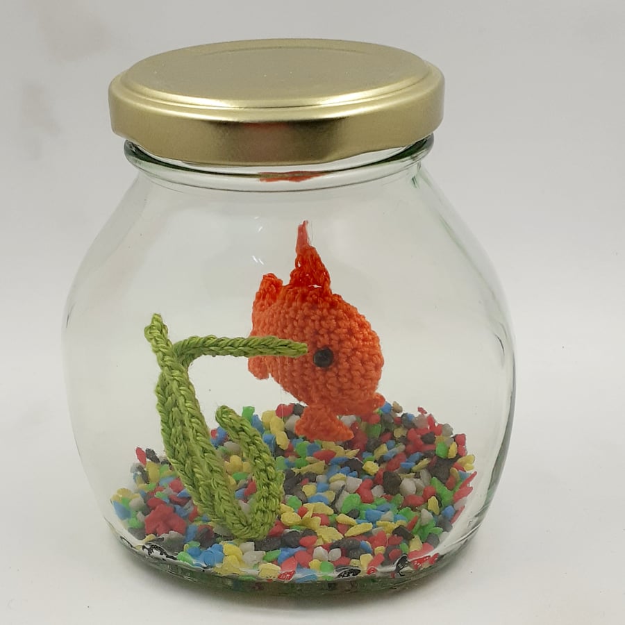 Commission Order for Cristina Crochet Fish in Jar