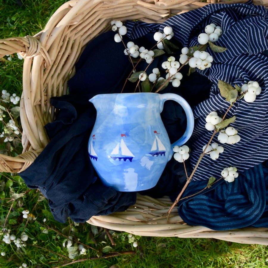 Boats Rustic Pint Jug - SALE - Perfectly Imperfect