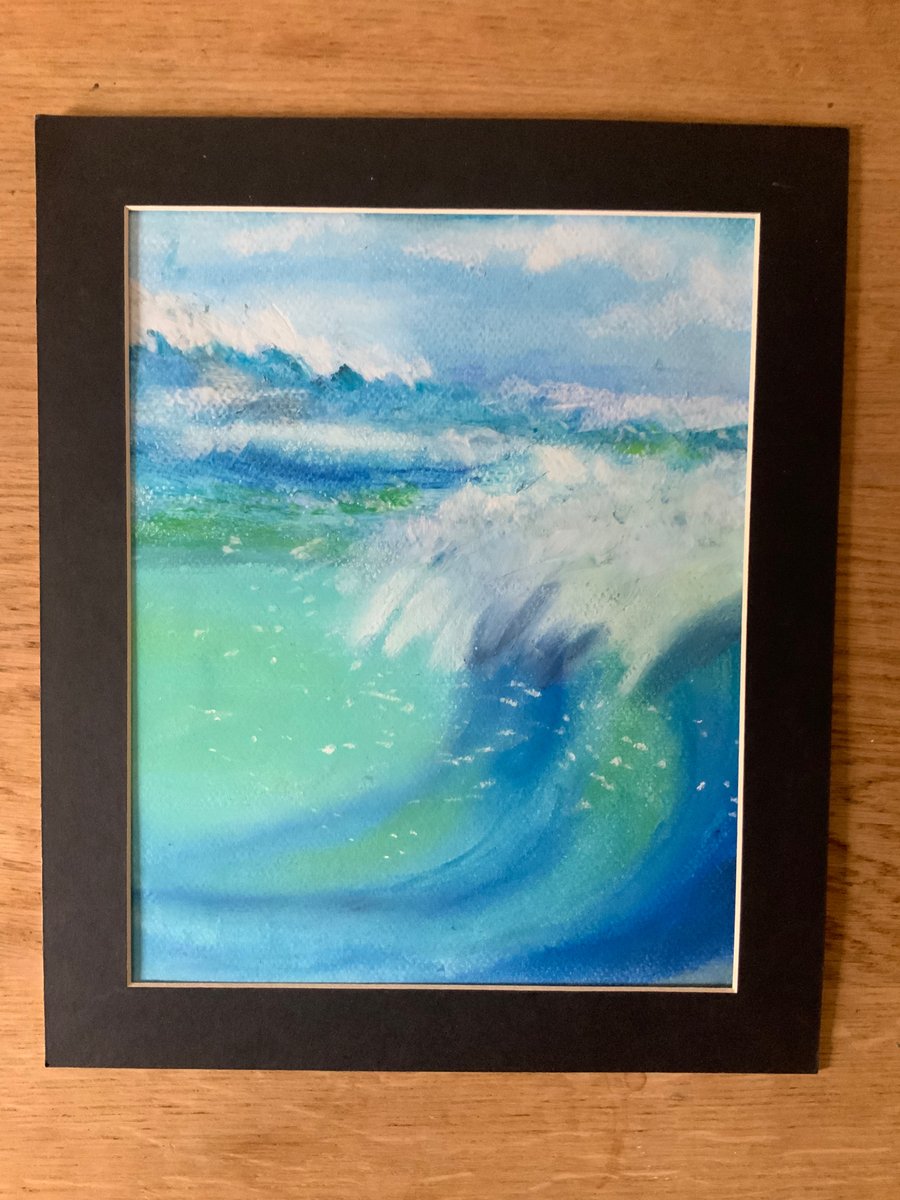 Pastel Sea Wave. Lovely pastel art wave