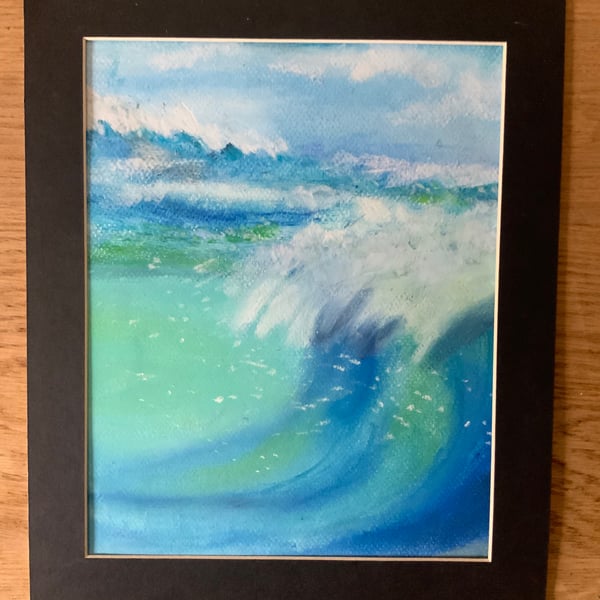 Pastel Sea Wave. Lovely pastel art wave