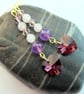 Swarovski Crystal Heart, Amethyst and Rose Quartz Earrings - Handmade In Devon. - Image 2