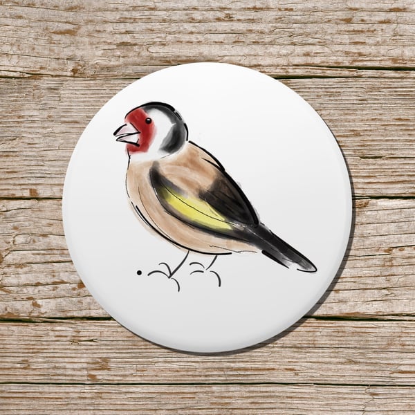 Garden Bird Pocket Mirror, Goldfinch, Goldfinch Mirror, Goldfinch Gifts, Mirrors