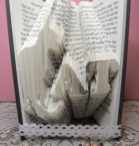 Cat MMF Book Folding Pattern -  pic of cat replaces C - EMAILED PDF PATTERN