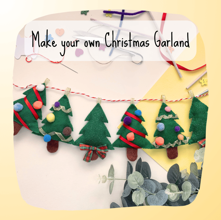 Make your own christmas tree bunting, garland d... Folksy