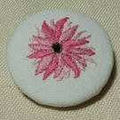 Pink flower brooch