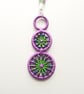 Statement Necklace, Handmade with Beaded Dorset Buttons and Kumihimo Braid - Image 5