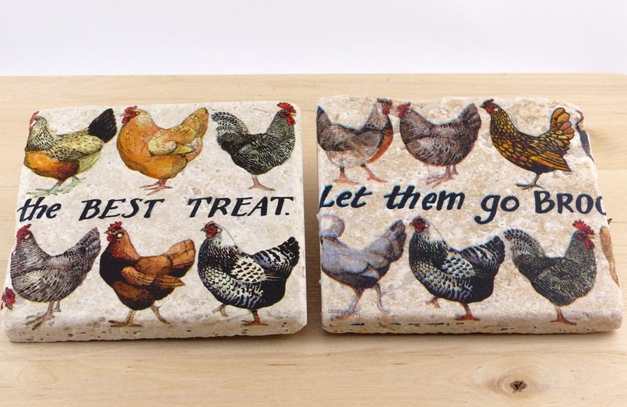 Marble Chicken Coasters