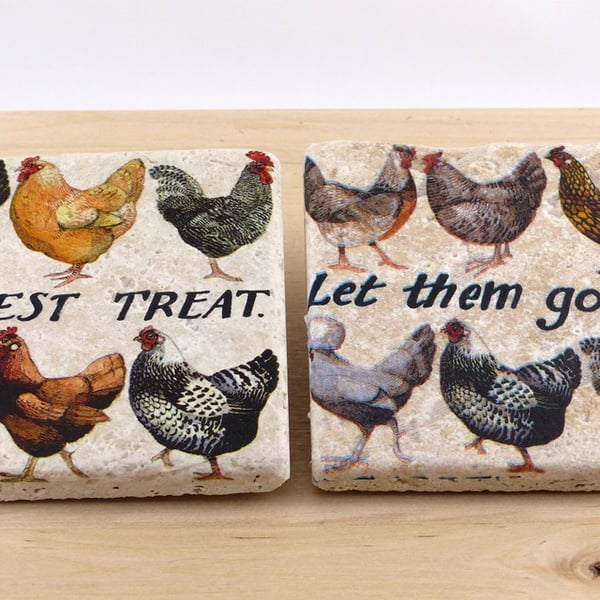 Marble Chicken Coasters