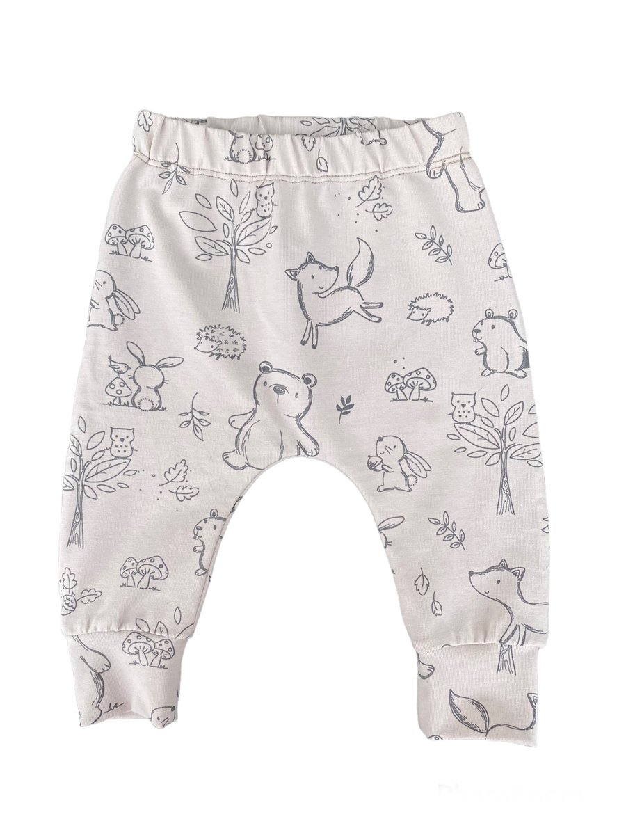 Forest Animal Baby Leggings - sizes 0-3mths and 6-9 mths