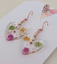 Heart Shaped Resin Earrings - Image 2
