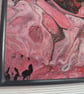(11) Acrylic Art forming a Bullseye with Resin shimmer and bought Frame  - Image 2