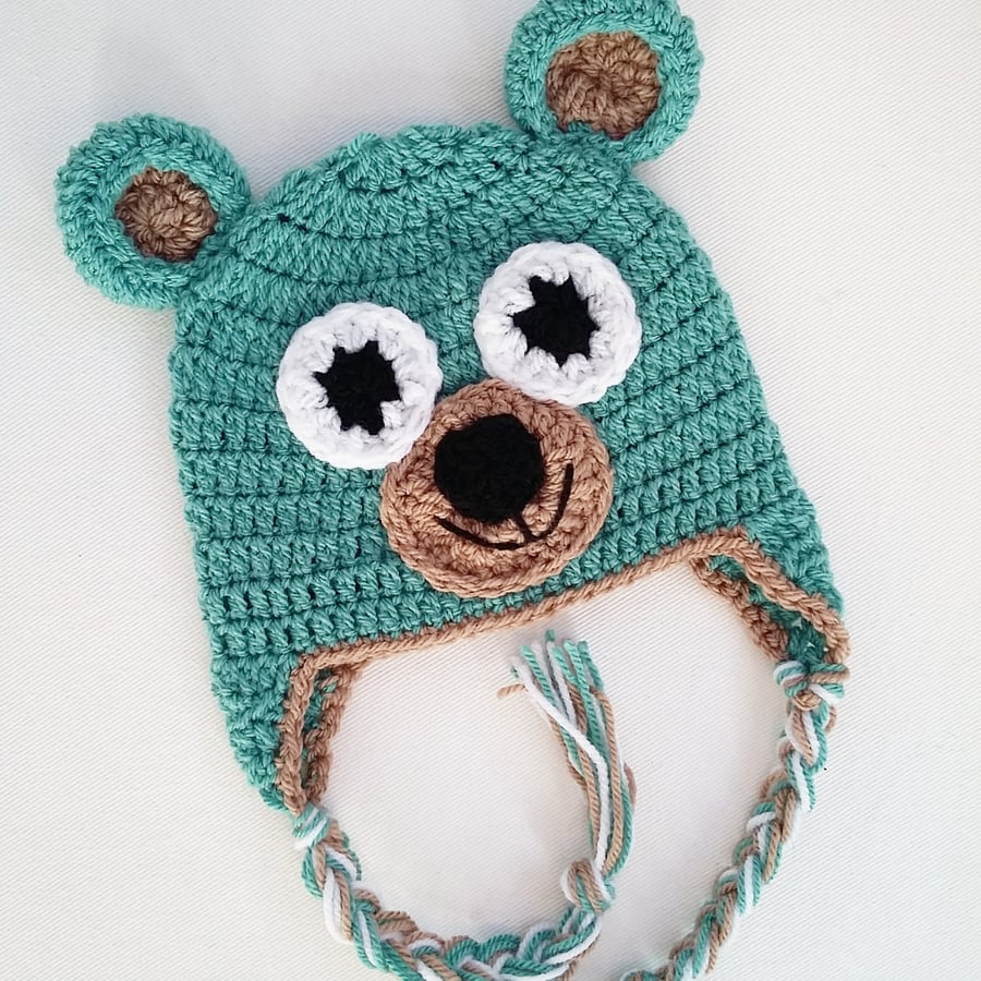 3-6 months, baby boy, baby girl, baby hat, bear hat, animal hat, photo prop,