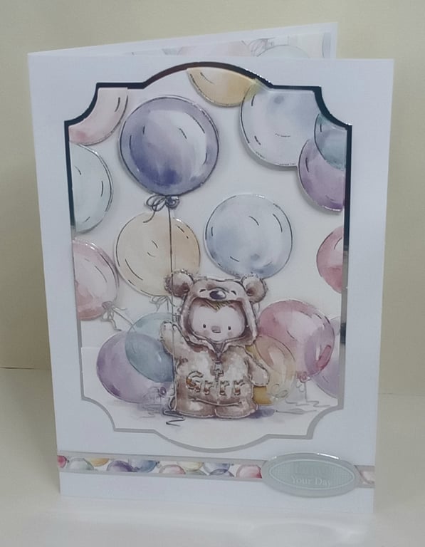 Handmade Card for Child, Enjoy Your Day 