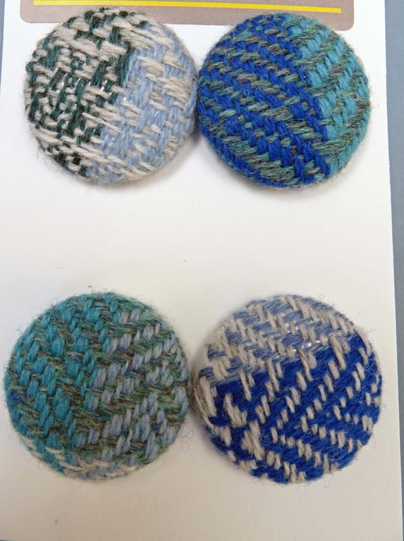 Blue Covered Buttons 