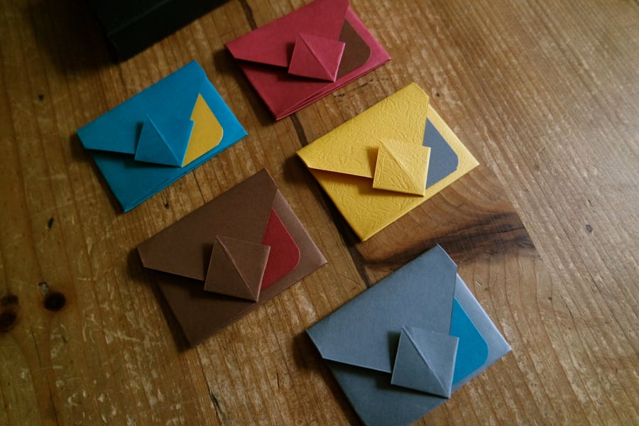 Mini Origami Envelope Box Set - vibrant colours