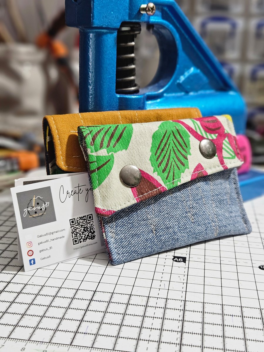 Upcycled Denim Card Holder,  Eco-Friendly coins purse 