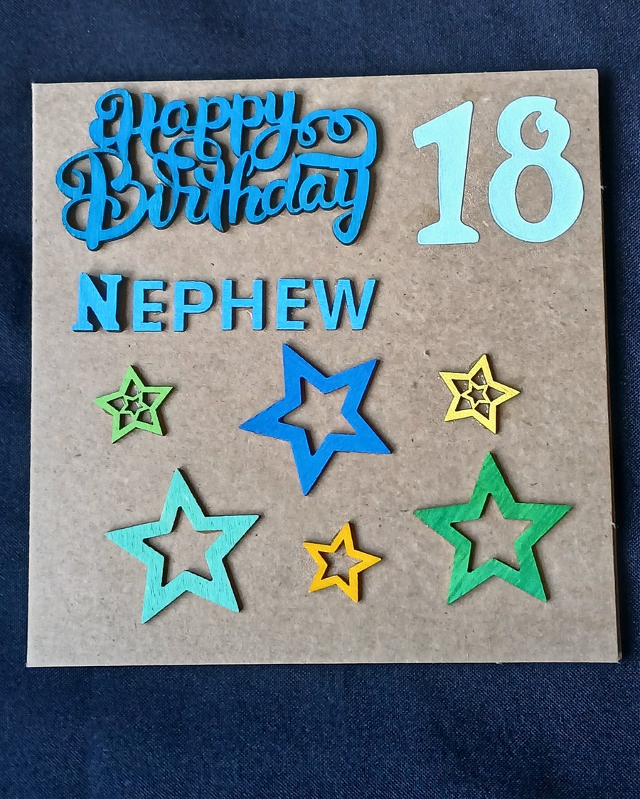 Nephew 18th birthday card 