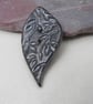 Medium Metallic Leaf Shaped Ceramic Button - Image 1