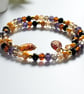 Austrian Crystal Glass memory wire wrap bangle - Image 1
