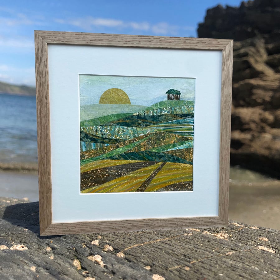 An Original Mixed Media Landscape Painting - signed and mounted