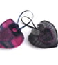 Romantic Scottish Tartan Heart Ornament  - Image 1