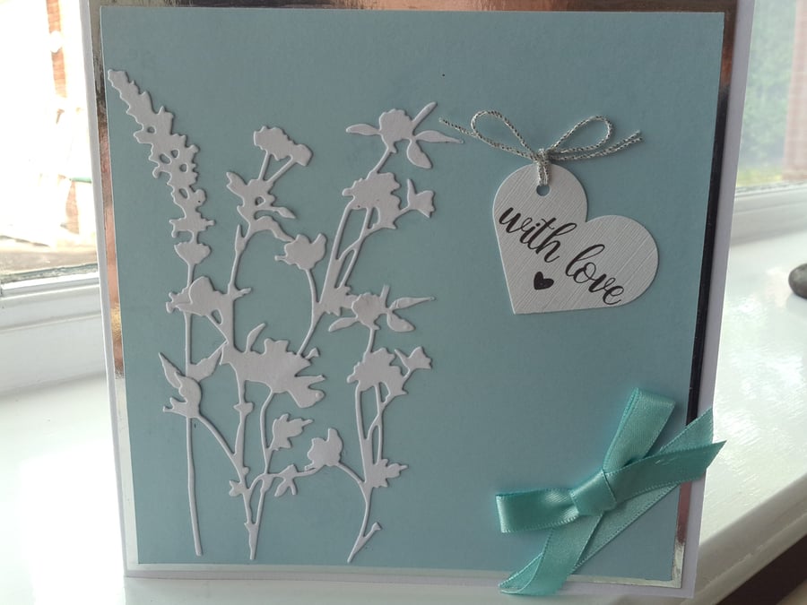 With love flower card