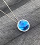 Enamel Pendant, blue enamel pendant, ocean pendant, sea pendant, enamel, round - Image 9