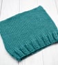 Hand Knitted kitty hat in teal green - Medium - Image 2