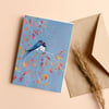 Blank card Swallows garden bird card 