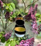 Stained Glass Bee - glass bumblebee, garden lover gift