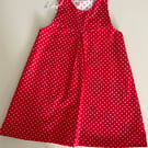 Red polka dot dress age 4