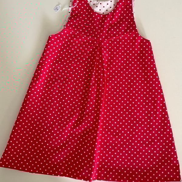 Red polka dot dress age 4