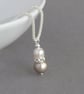 Champagne Pearl Drop Necklace - Beige Bridesmaid Gifts - Wedding Jewellery - Image 1