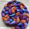 Grey Merino Spinning fibre 100g Figgy pudding