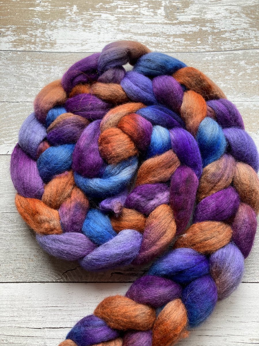 KERRY ONLY Grey Merino Spinning fibre 125g Figgy pudding