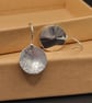 Sterling Silver Hammered Circle Dangle Earrings  - Image 3