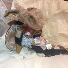 Upcycled pretty boot