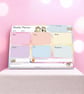 Kawaii Cat Weekly Planner Pad Pastel Feline Desk Organizer, Undated To Do List  - Image 5